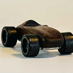 Handcrafted Walnut Vintage Roadster Race Car